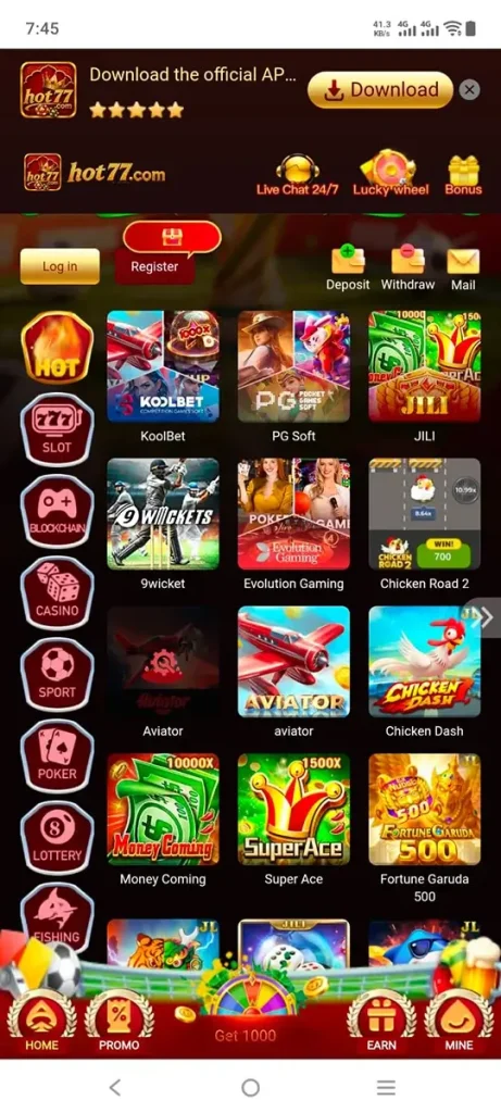 Hot77-Games-New-PKR-APP
