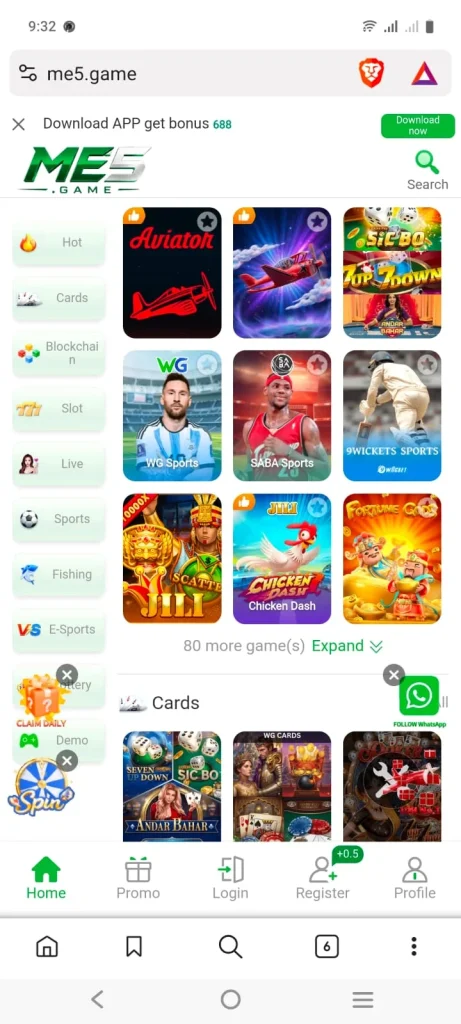 Me5 Games in App