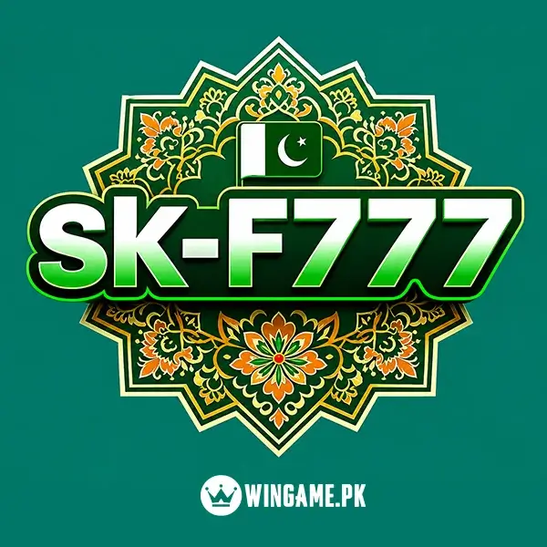 F777 game logo with Pakistan flag design and traditional Islamic floral pattern on a green background.