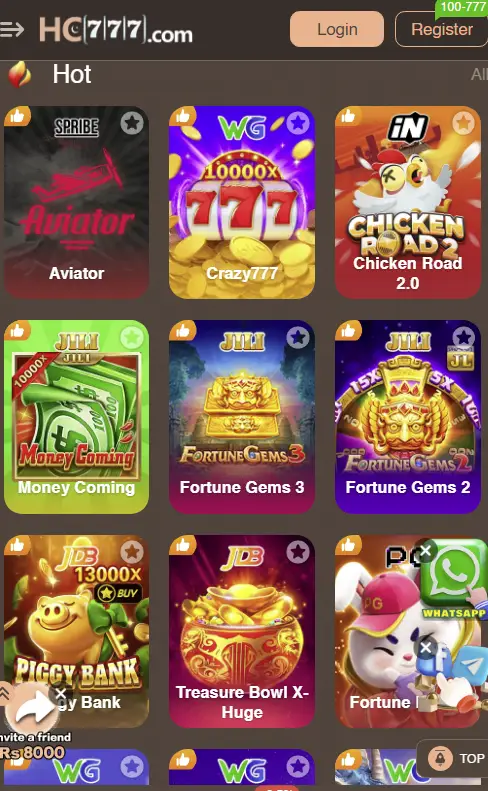HC777 Games on the App